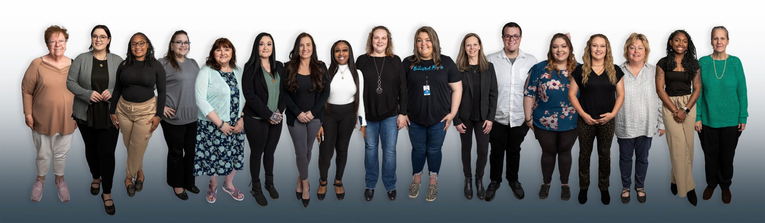 This is a group image of the Beautiful Minds staff, taken April 2025.